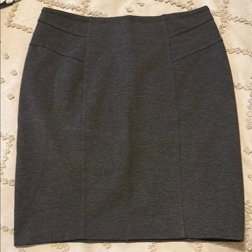 New York & Company Gray Mini Work Skirt